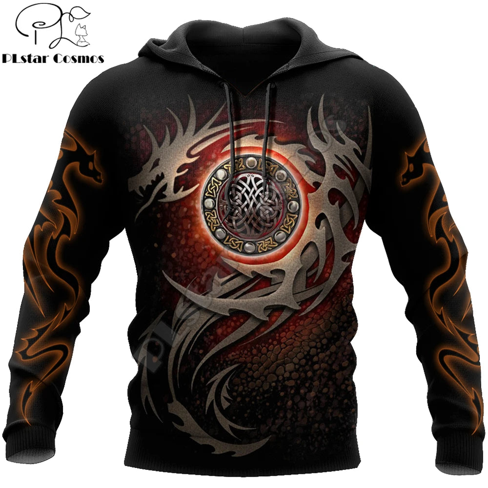 Armor Tattoo and Dungeon Dragon 3D Printed Unisex Deluxe Hoodie Men Sweatshirt Zip Pullover Casual Jacket Tracksuit KJ0279