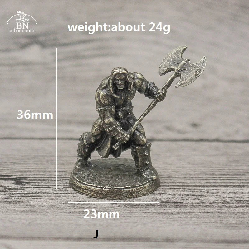 1PCS War Chess Table Game Ornaments Decorations Crafts Copper Undead Skeleton Soldiers Dolls Army Legion Model Toy Figurine