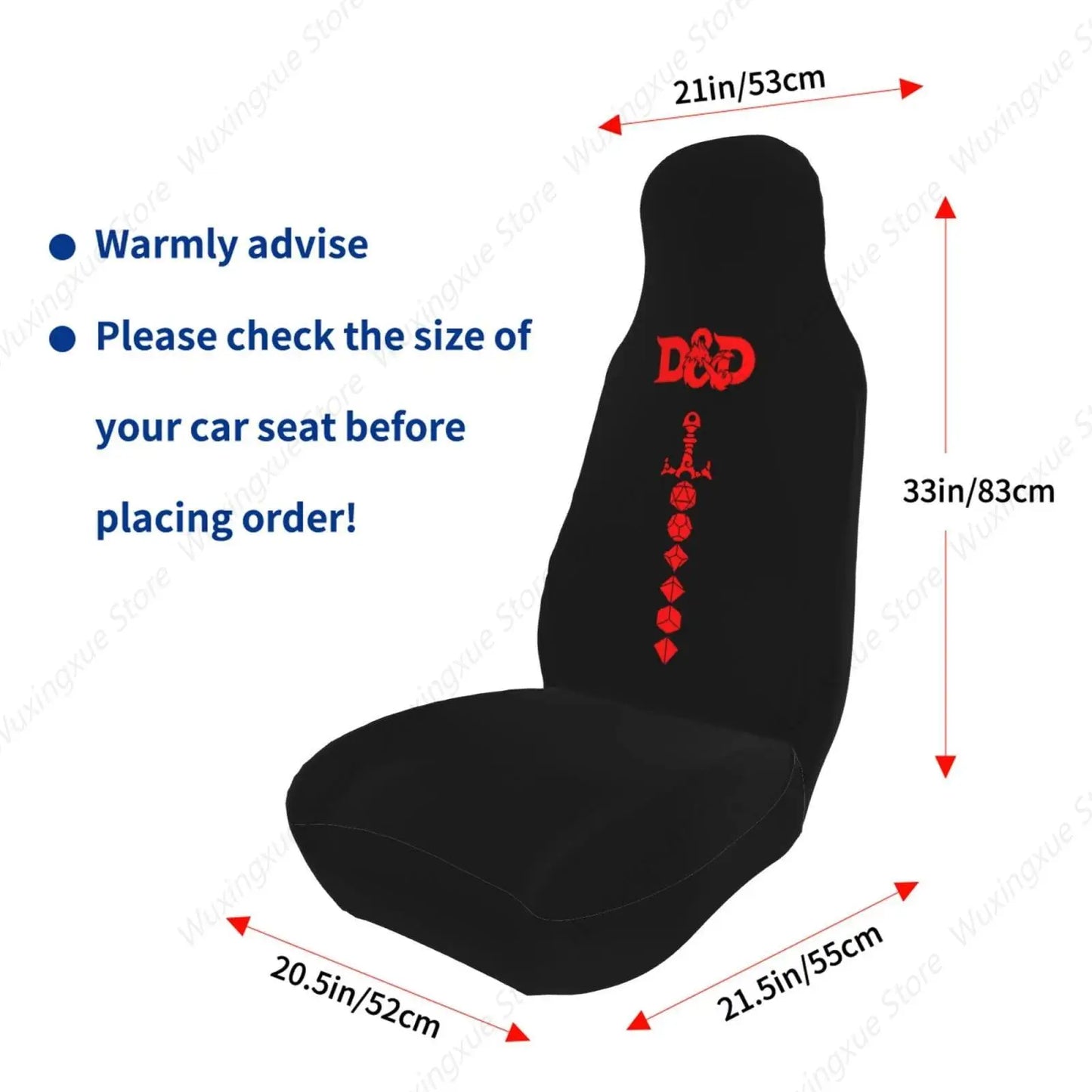 Dungeons Front Seat Covers Dragons 2 pcs Car Seat Covers Universal Auto Front Seats Protector Fits for Car,SUV Sedan,Tru