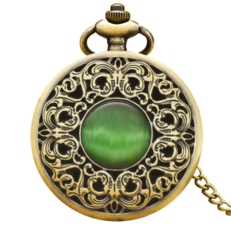 Vintage Emerald Flap Pocket Watch Box Mini Metal Polyhedron Bronze Dice Necklace， Board Game Accessories, Children's Gifts