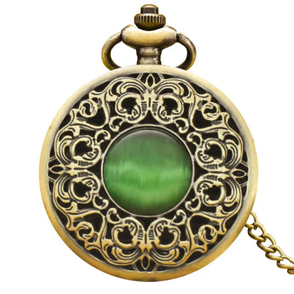 Vintage Emerald Flap Pocket Watch Box Mini Metal Polyhedron Bronze Dice Necklace， Board Game Accessories, Children's Gifts