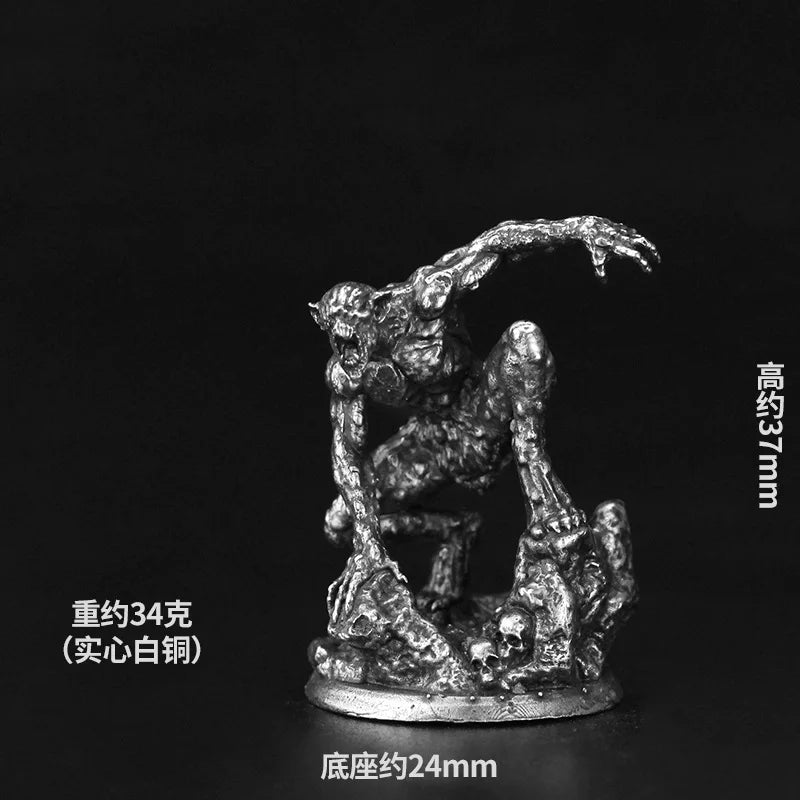 Metal Bronze Dragon and Dungeon Soldier Model Handmade Gift Ornament Desktop Game Ornament Chess Toy
