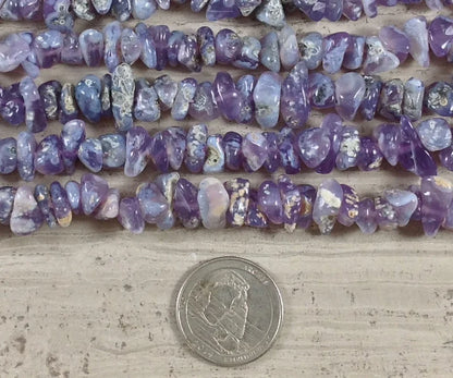 Lavender Chalcedony Medium (8-10mm) Large (10-12mm)Tumble Chips-1